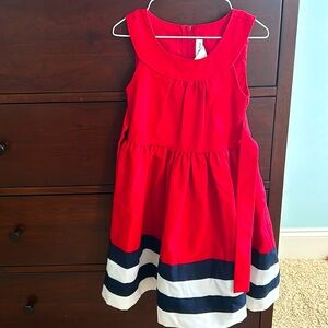 Boutique red and navy stripe size 6 dress